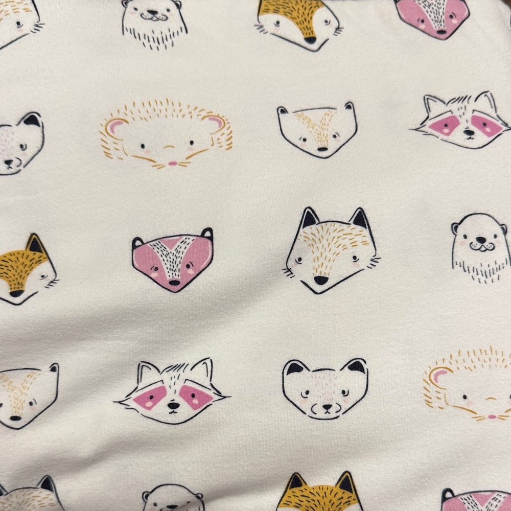 Fabric by the yard Animal Print with Pink and Yellow Accents